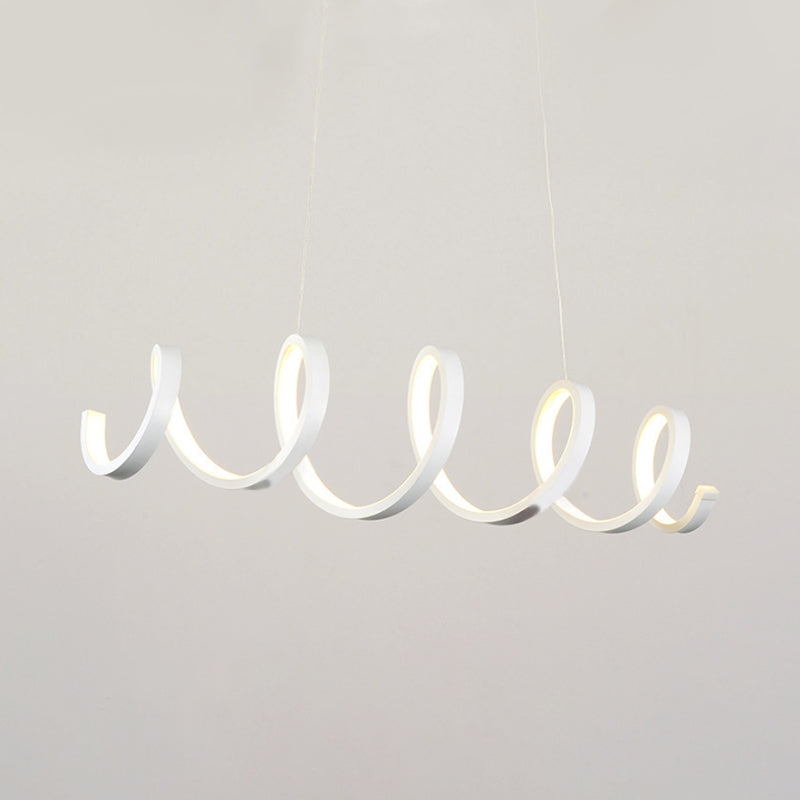 A spillo bianco a spillo a spillo moderno modernista a led il lampadario a LEDelier in luce calda/bianca/naturale per sala da pranzo