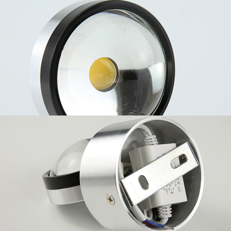 Style de style moderne lampe murale en métal et à la salle à manger à LED Crystal Light Murd Murd in Silver, chaud / White Light