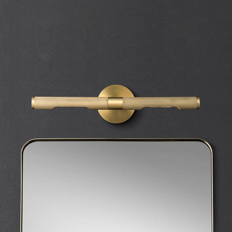 2 Lichter Eitelkeitsbeleuchtung Colonialismus Lineares Metallleuchten in Schwarz/Gold für Badezimmer linear