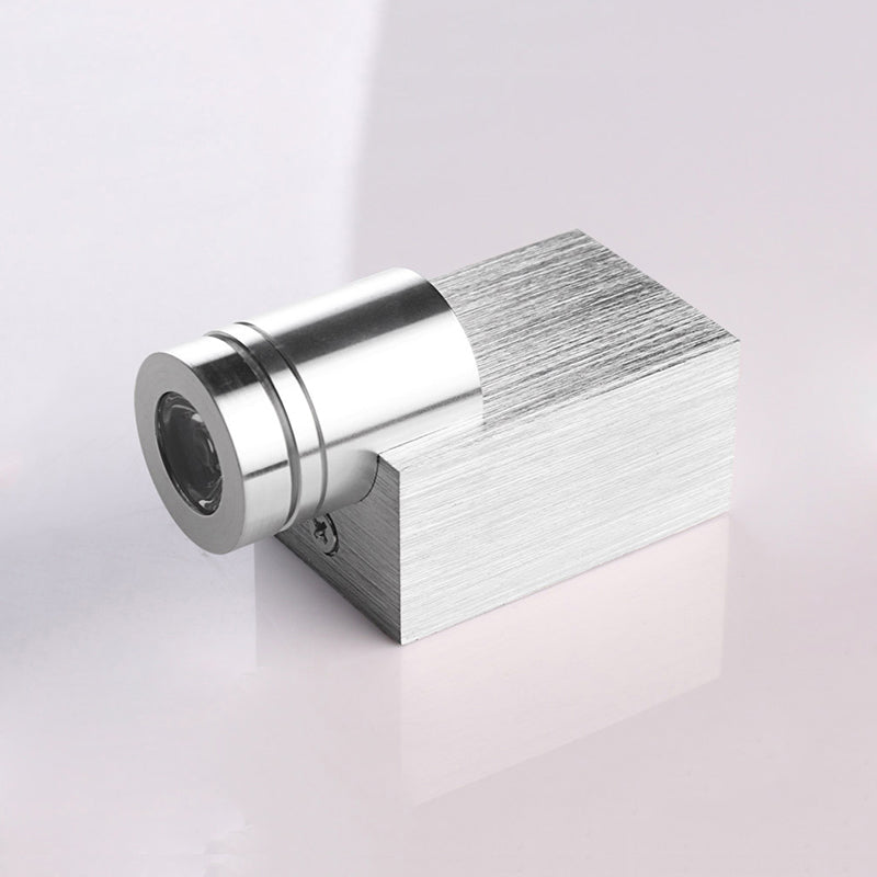 Montaggio a parete cilindro Light MODERNY MODER MODERN MODERNI MODERA LED con piastra rettangolare, luce calda/bianca