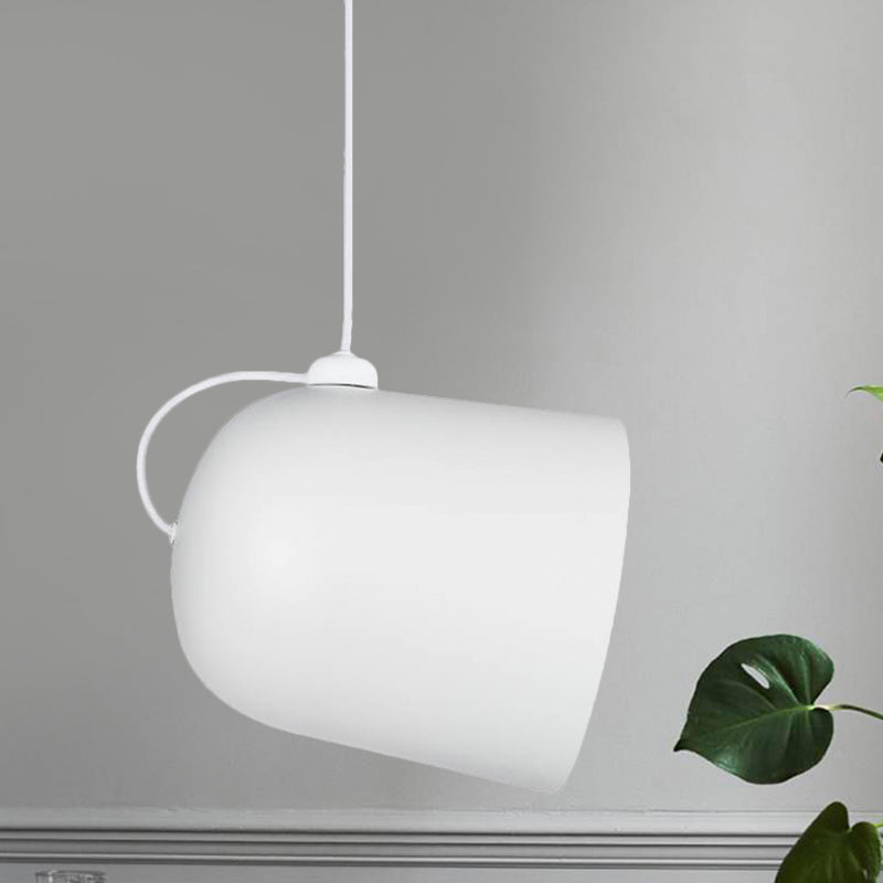 Black / White / Grey Moveable Dôme Pendant Nordic 1 Bulbe Metal Plafond Lampe Suspension pour salle à manger