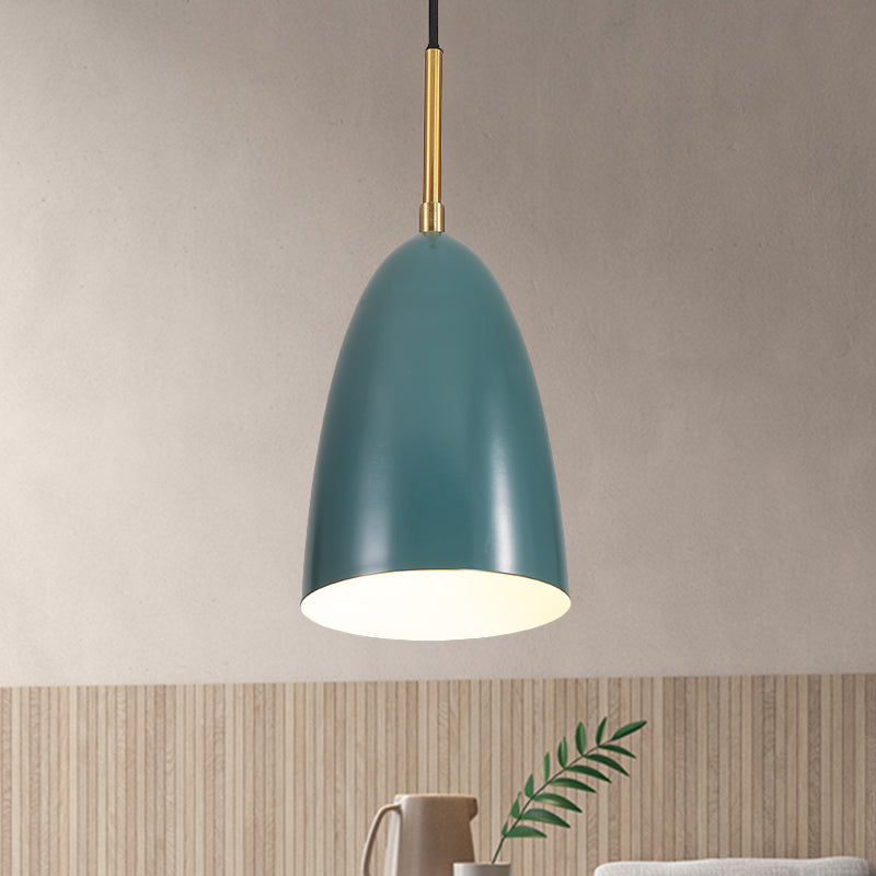 Bullet Head Metal Pendant plafond Macaron 1 Green clair Éclairage en suspension