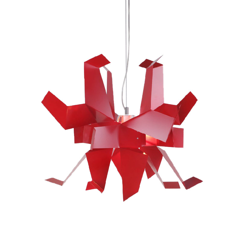 Decorazioni arte per la lampada a sospensione origami bianca/rossa per uccelli art 1 ° foglio di illuminazione sospeso in ferro leggero sopra il tavolo