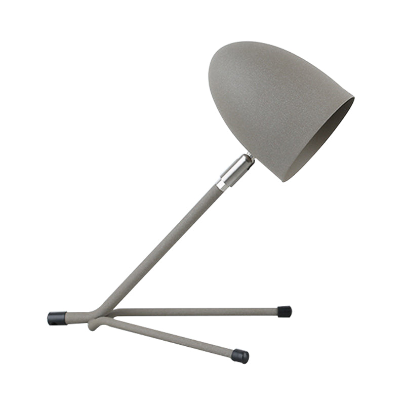 Bullet Head Rotatable Task Lighting Nordic Metal Single Silver Grey/Black Desk Lamp with Oblique Design