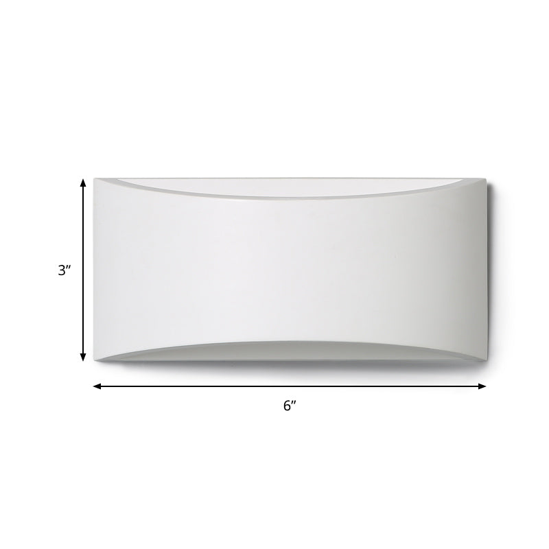 Lámpara de pared blanca LED integrada de la pared rectangular metálica con iluminación cálida/blanca contemporánea con iluminación cálida/blanca