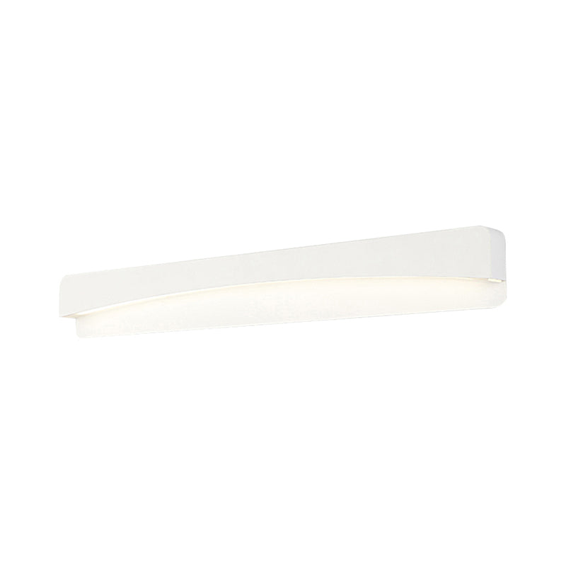 White Rectangular Wall Mounted Lighting Minimalist Style 16.5"/20.5" Dia LED Metal and Acrylic Sconce Lamp