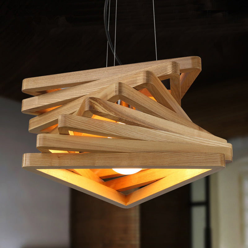 Spiral Design Triangle Pendant Light Nordic Novelty 1 Bulb Dining Room Hanging Ceiling Lamp