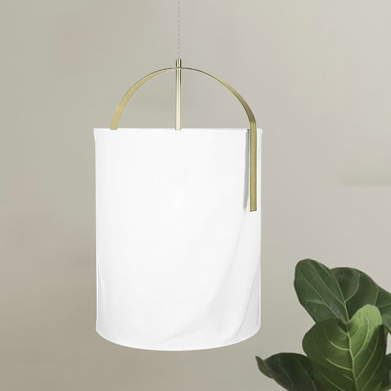Zwart/goud-witte emmer druppel lamp eenvoud