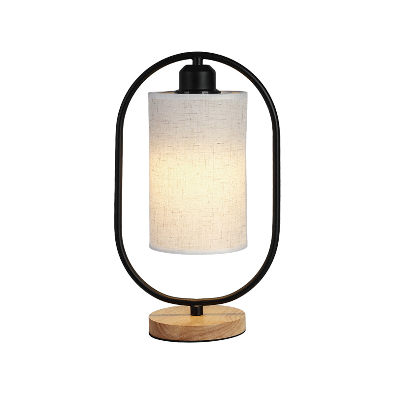 Colonna spina nell'illuminazione per comodini Fassuto moderno Manotte a 1 luci Light con cornice di ellisse nero/bianco e base in legno