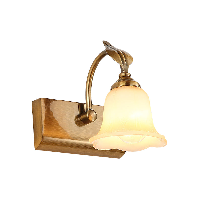 Crema Bloom Bloom Bar Light Colonial 1/2/3 TASE BAGNI INCLUSIONE DI VANITÀ IN ORO con decorazione a foglie