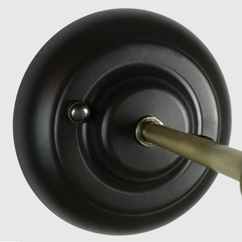 Luz de pared de bronce de hierro Tombra de platillo de platillo 1 Bulbo Lámpara de pared elegante para la pared para la granja