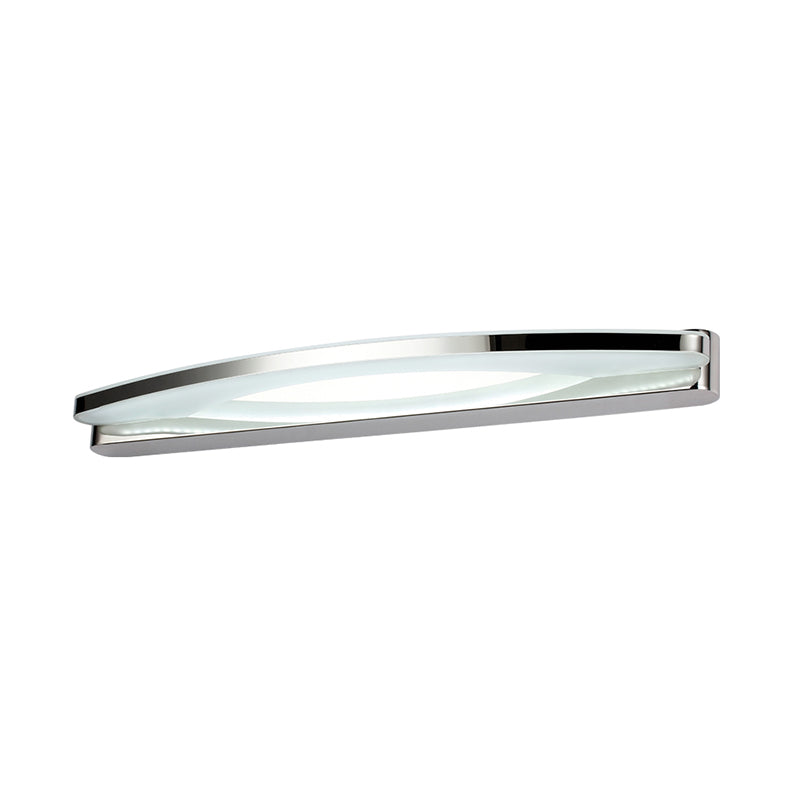 Chrom gewölbter Eitelkeitslicht modernistischer Edelstahl 21 "/27,5" L LED -Wandleuchten in warmem/weißem Licht mit Acryldiffusor