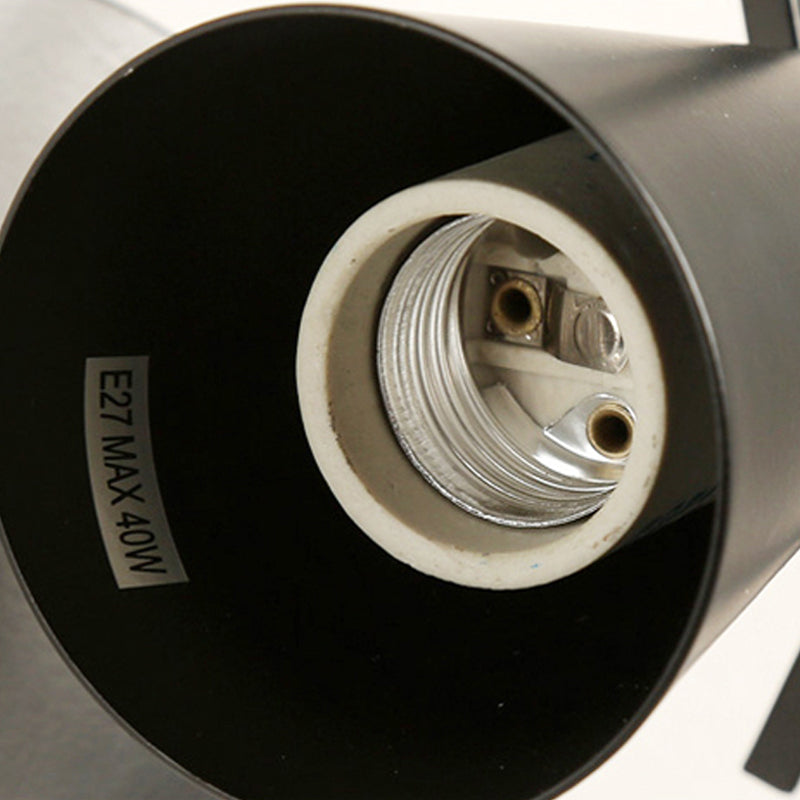 Luz de pared Metallic Global Fixture Industrial Style 1 Bulb Bulbo Dormitorio Ajustable Iluminación en negro