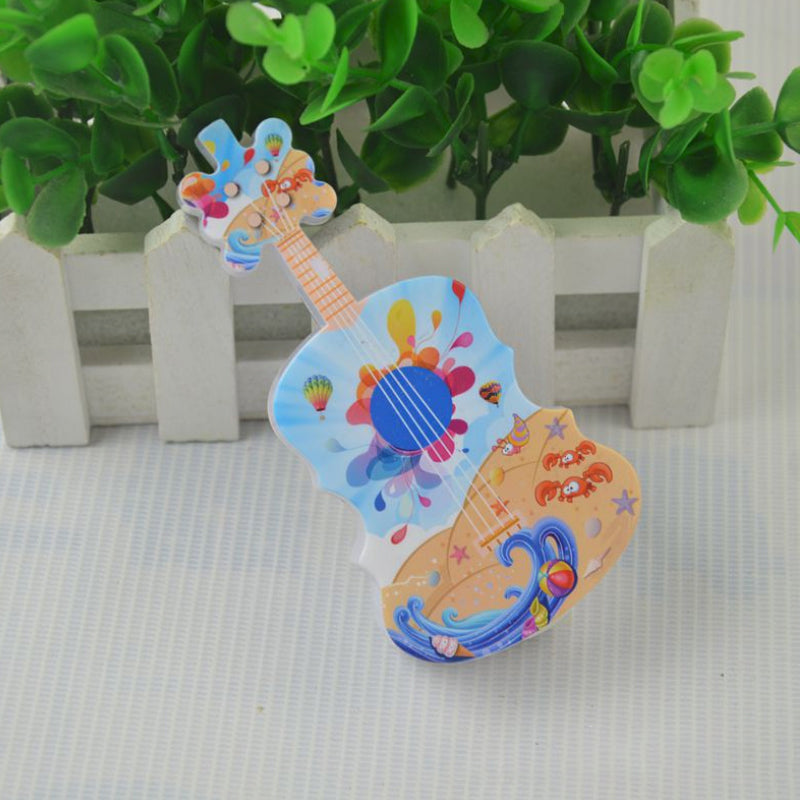 Guitar Mini Plug in LED Wall Lamp Kids Plastic Blue and Yellow/Red and Blue Night Lighting with Remote