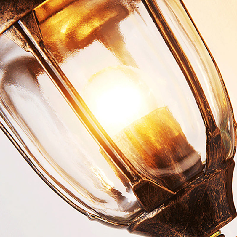Kerosin Außenwandleuchte Industrieklares Glas 1 Licht Rostleuchte Lampe