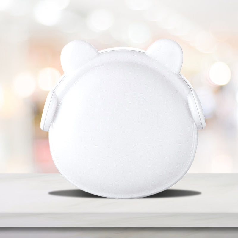 Plastic Bear Wall Nightlight Cartoon Pink/Blue/White Plug-in LED Night Lighting with Light Sensor