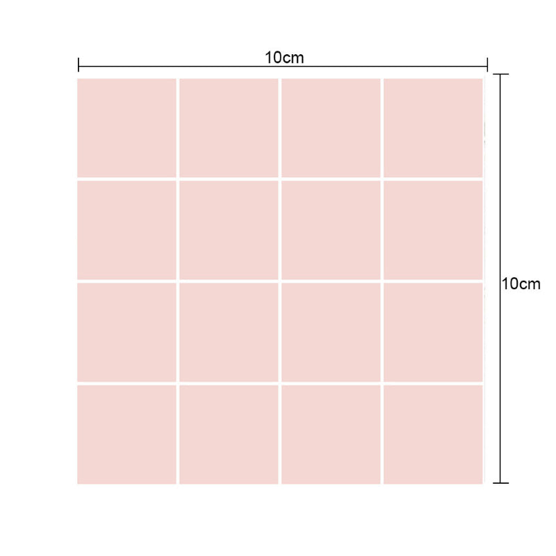 Minimalist Grid Wallpaper Panels for Kitchen 2.2-sq ft Wall Covering in Pastel Color, Easy Peel off