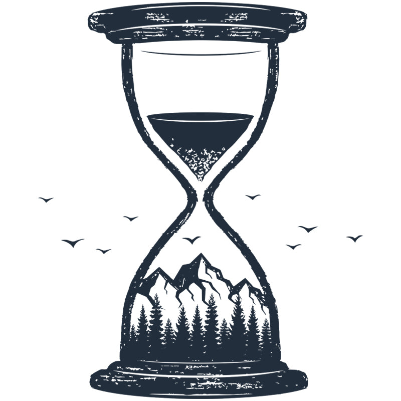 Large Hourglass Wallpaper Mural Black-White Non-Woven Cloth Wall Decor, Washable, Custom Made