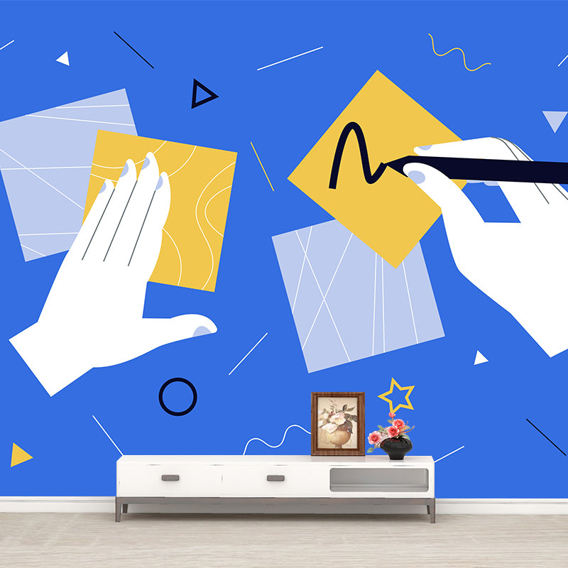 Note Taking Mural Wallpaper Artistry Stain Proof Living Room Wall Decor, Made to Measure