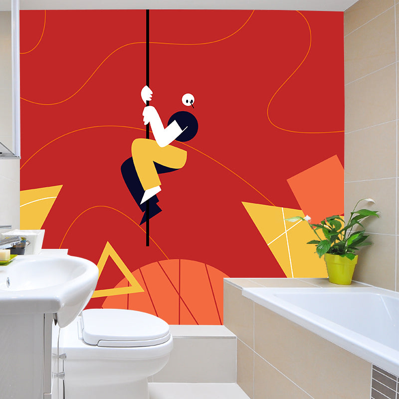 Red-Yellow Suspension Artwork Mural Waterproofing Artistic Bedroom Wall Decoration