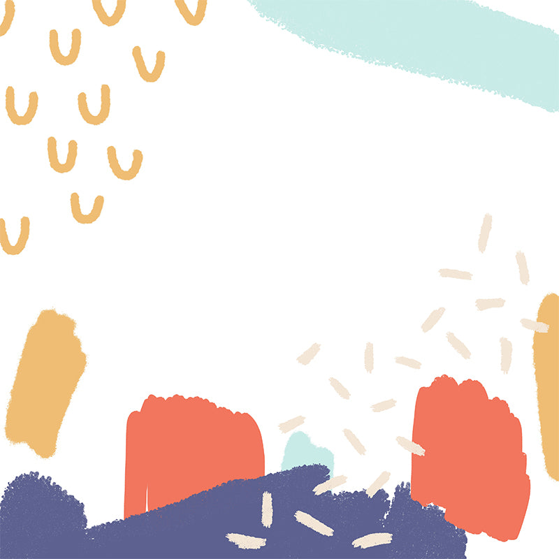 Custom Illustration Kids Wall Mural Decal with Abstract Pattern in Yellow for Home