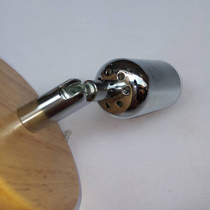 Tasse geformte Metallwand Lampe Lodge 1 Leichte Wohnzimmerwandhalterung mit kreisförmiger Holzrückenplatte in Silber/Gold