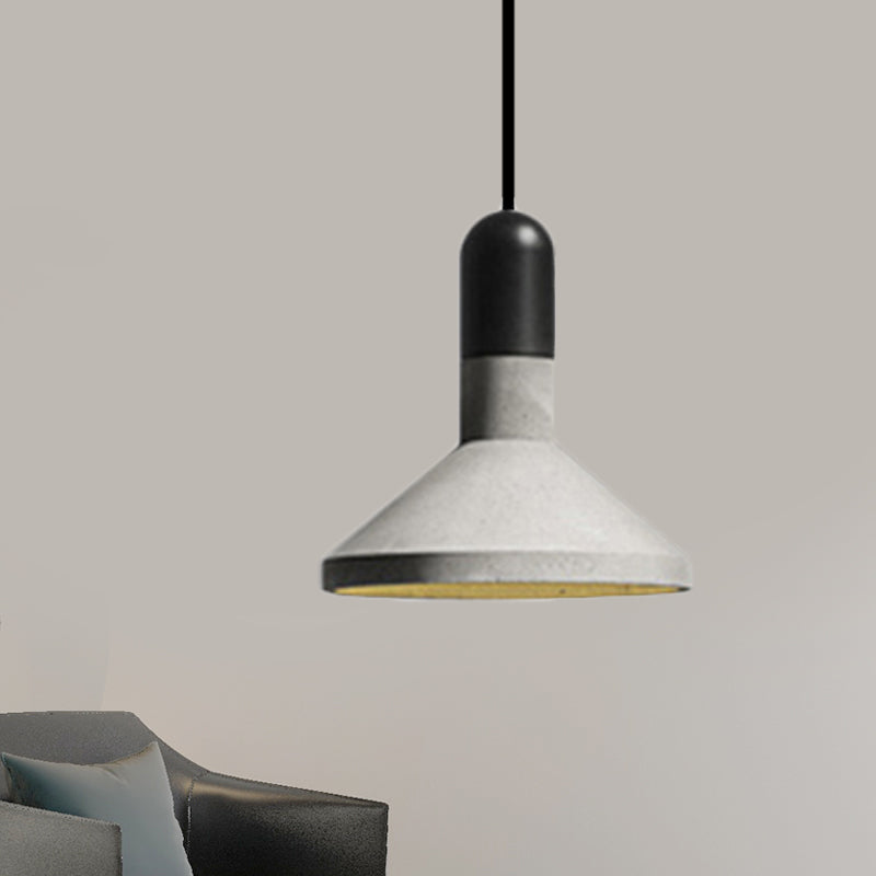 Cement rood/zwart/houten hangende lamp Pot-deksel 1 lichte loftstijl hanglampje plafondlicht boven eettafel