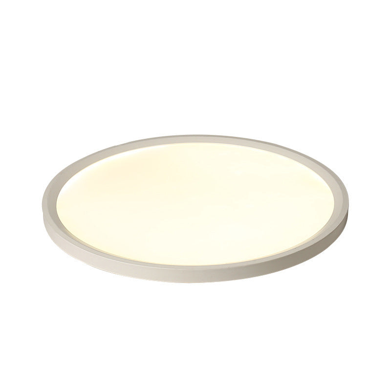 Illuminazione a soffitto rotonda sottile acrilica Simplicity White LED Flush Mount Fixture in luce calda/bianca, 16 "/19.5 "/23.5" Dia