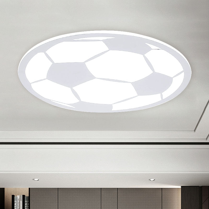 Lampada da incasso per calcio per bambini in bianco e nero, illuminazione da incasso a LED in acrilico per camera da letto dei ragazzi