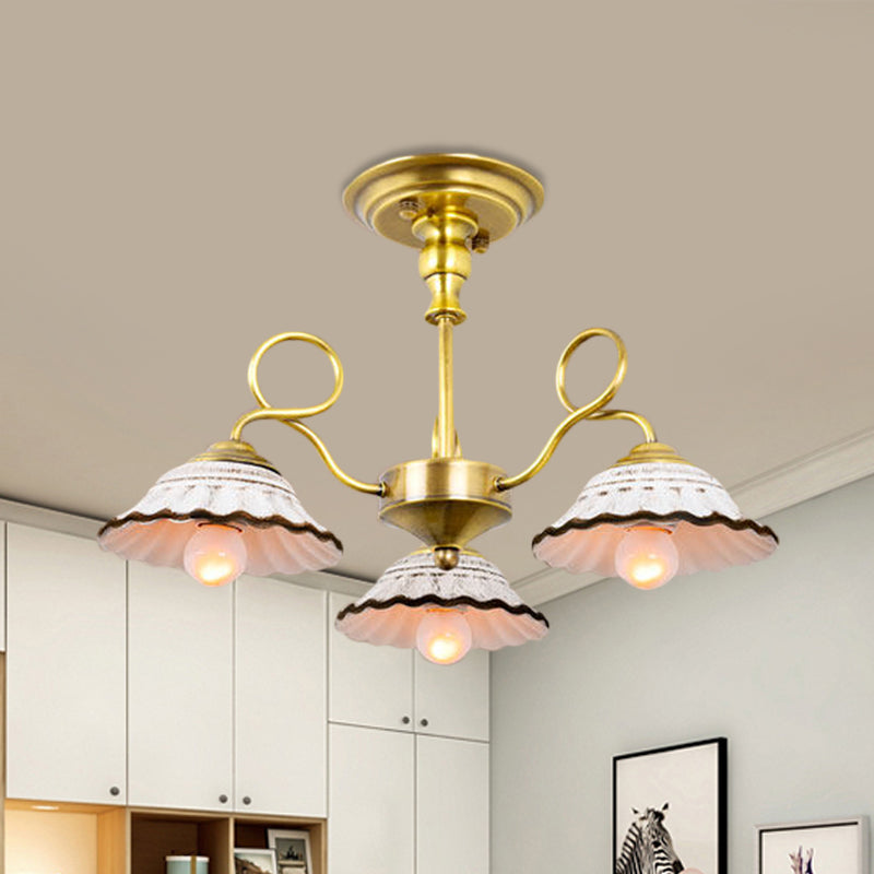3/6 têtes lampe à lustre évasée