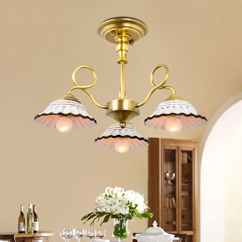 3/6 têtes lampe à lustre évasée