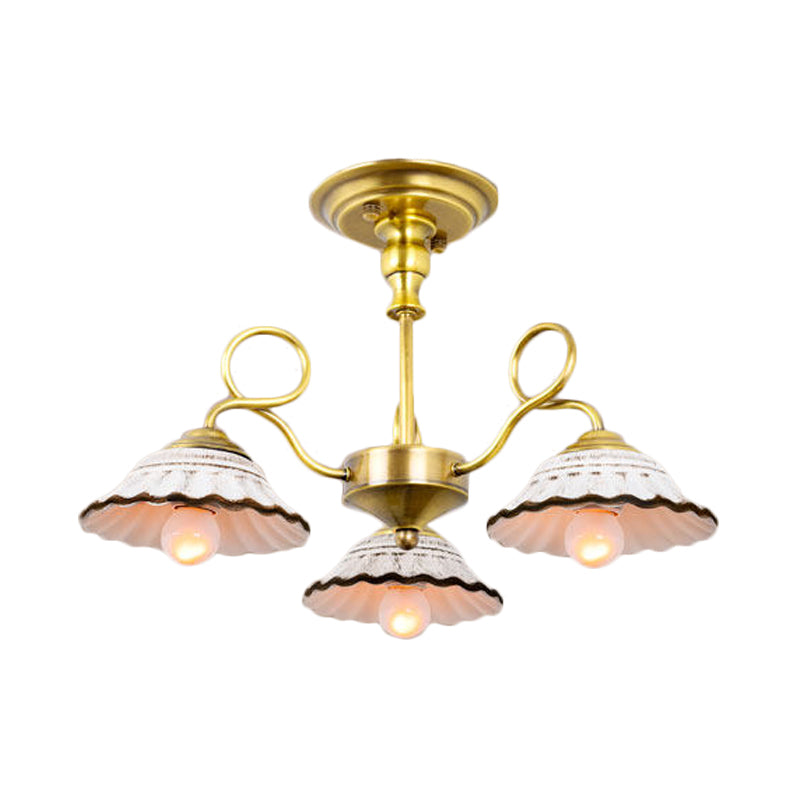 3/6 têtes lampe à lustre évasée