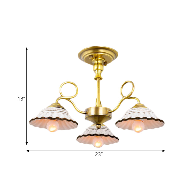 3/6 têtes lampe à lustre évasée