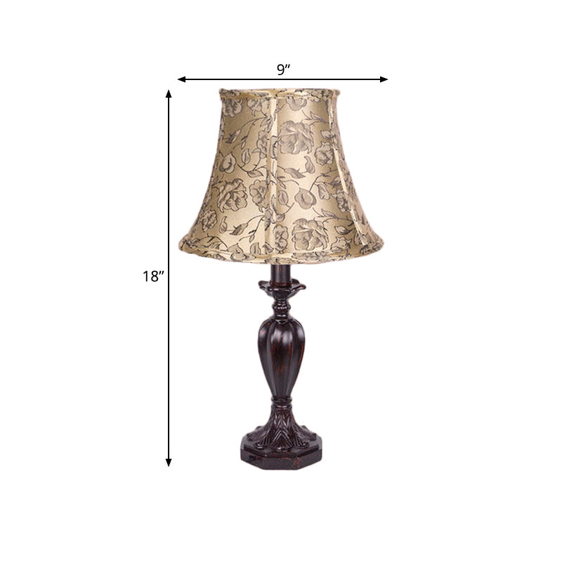 Tissu beige table de chevet de la lampe