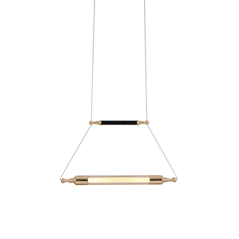 Helder glas horizontale pool hanger vintage zwart en goud led pendulum licht in warm/wit licht met stalen koordvergrendeling