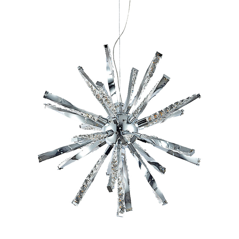 Sputnik Chandelier Pendant Light Nordic Crystal LED Chrome Hanging Pendant Lamp for Living Room