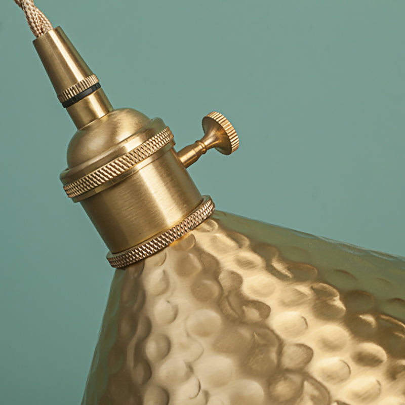 Metallic Messing/Gold Finish Anhänger Leuchte konisch