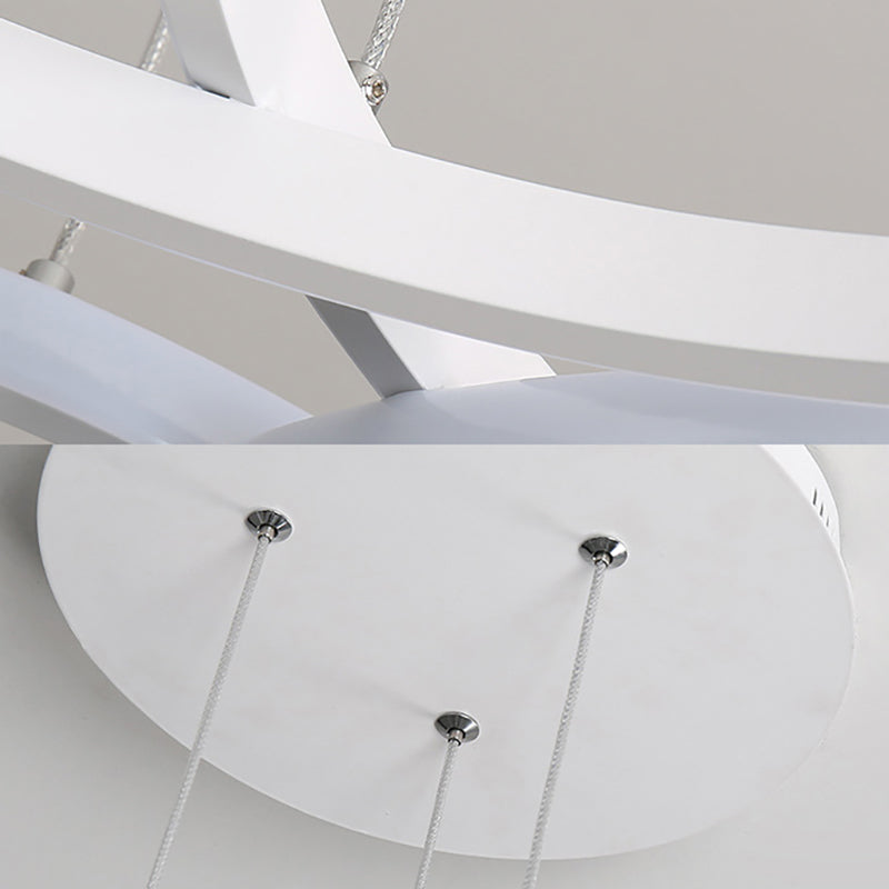 Acrylblüte Kronleuchter Licht zeitgenössische LED 23 "/29" /35,5 "breiter Deckenanhänger in warmem/weißem Licht