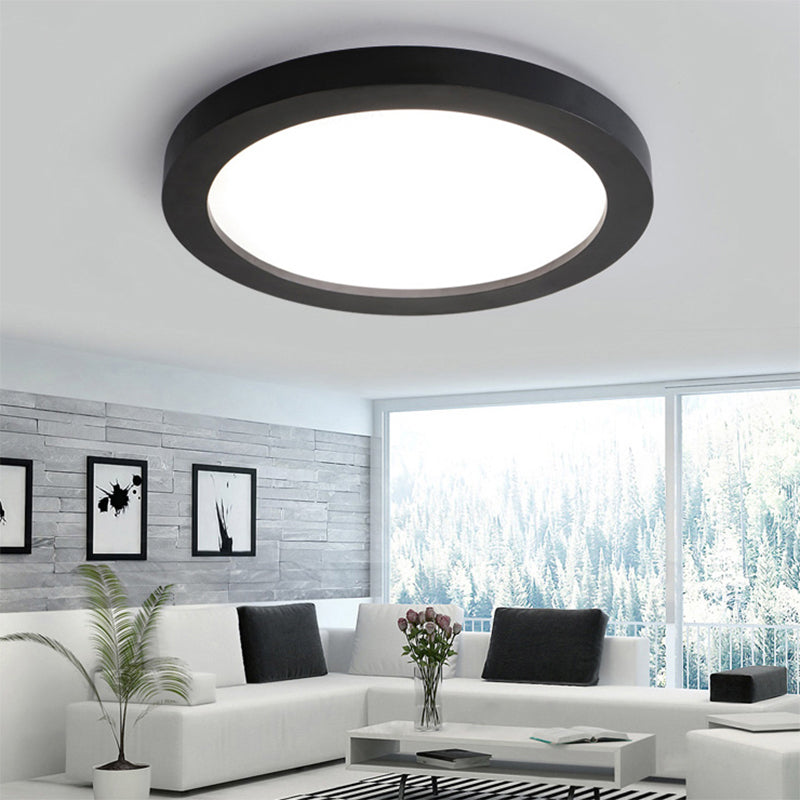 Plaatmetaal Inbouw Minimalisme Led 14"/18"/21,5" Breed Zwart Inbouwplafondlamparmatuur met verzonken diffuser