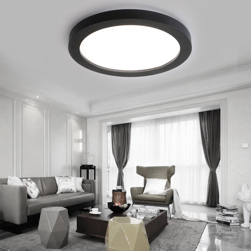 Plaatmetaal Inbouw Minimalisme Led 14"/18"/21,5" Breed Zwart Inbouwplafondlamparmatuur met verzonken diffuser