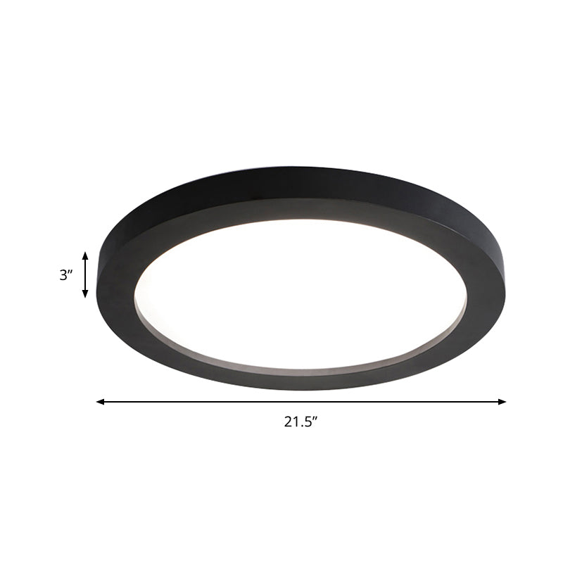 Plaatmetaal Inbouw Minimalisme Led 14"/18"/21,5" Breed Zwart Inbouwplafondlamparmatuur met verzonken diffuser