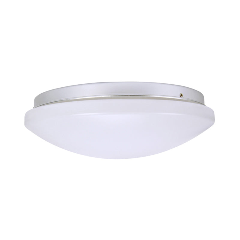 Circular Flush Ceiling Light Fixture with Acrylic Shade Minimalist Metal White Ceiling Mounted Fixture for Living Room, 7.5"/9"/10" Dia
