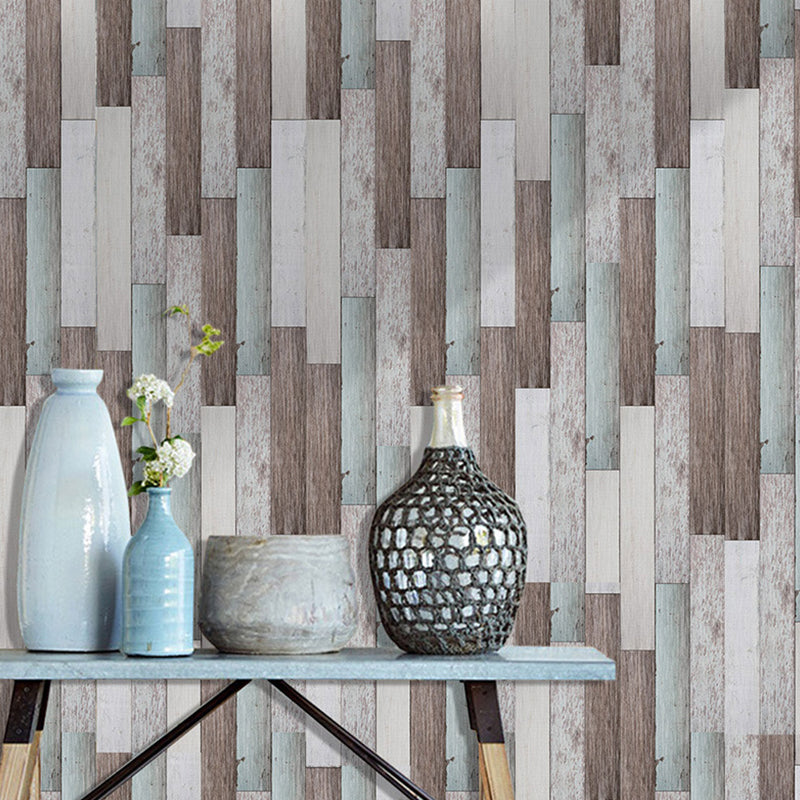 PVC Self Adhesive Wallpaper Countryside Wood Effect Wall Covering for Living Room