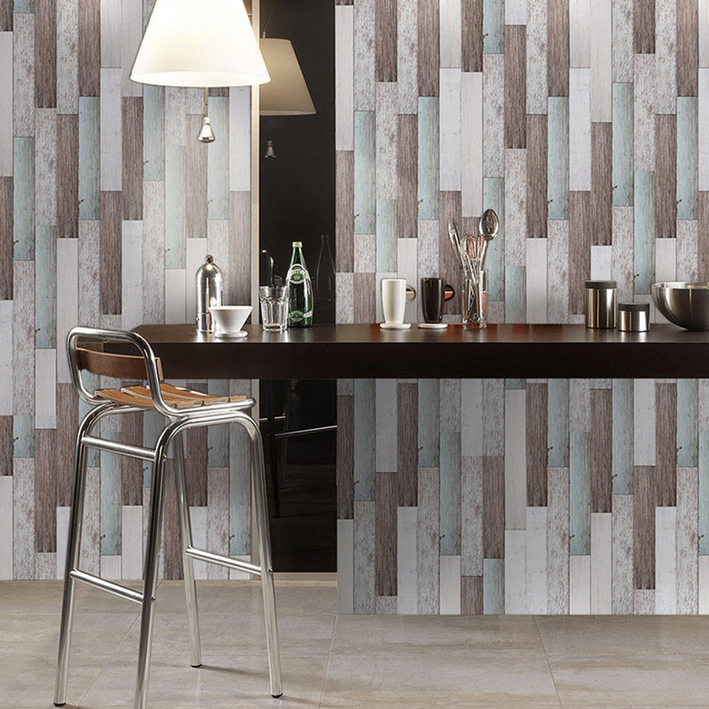 PVC Self Adhesive Wallpaper Countryside Wood Effect Wall Covering for Living Room