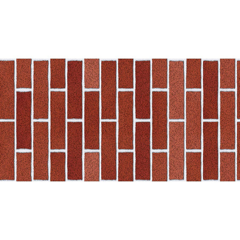 Clean Brick Peel Off Wallpaper Roll for Kitchen Bar, Red, 10' L x 15.7" W, 1 Piece