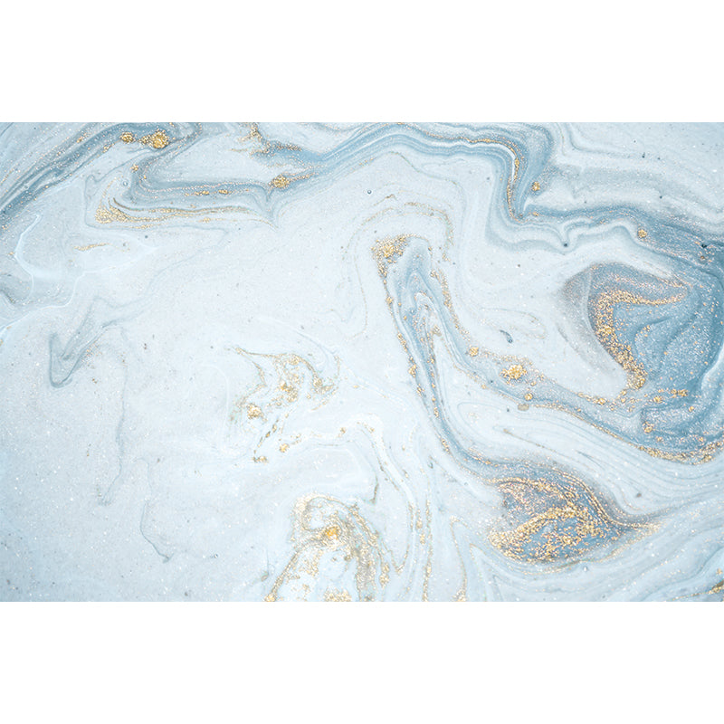 Big Sequin Waves Mural Wallpaper Light-Blue Non-Woven Wall Decor, Waterproof, Custom Size