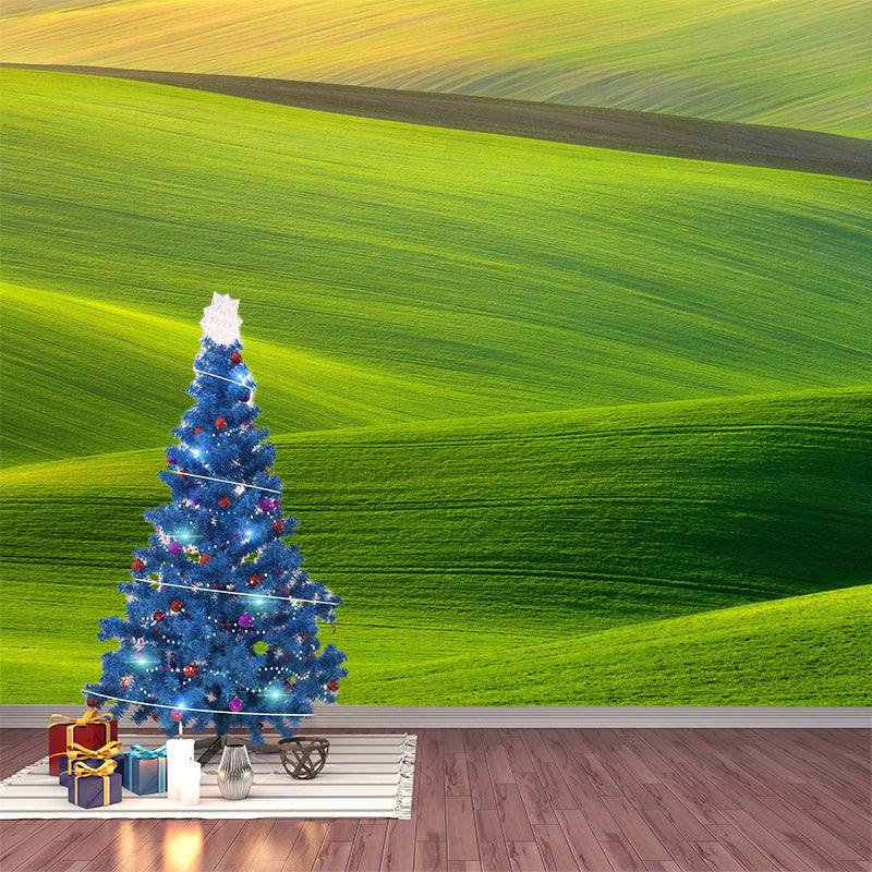 Green Hills Landscape Wall Mural Decal Washable Modern Home Gallery Wall Covering