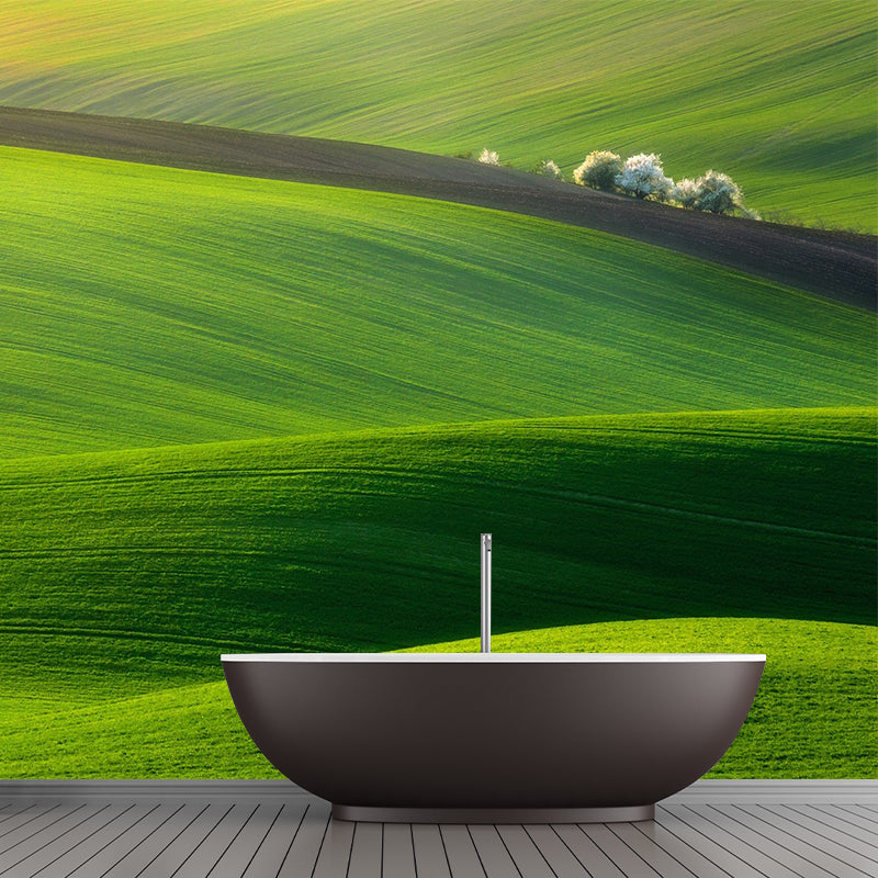 Green Hills Landscape Wall Mural Decal Washable Modern Home Gallery Wall Covering