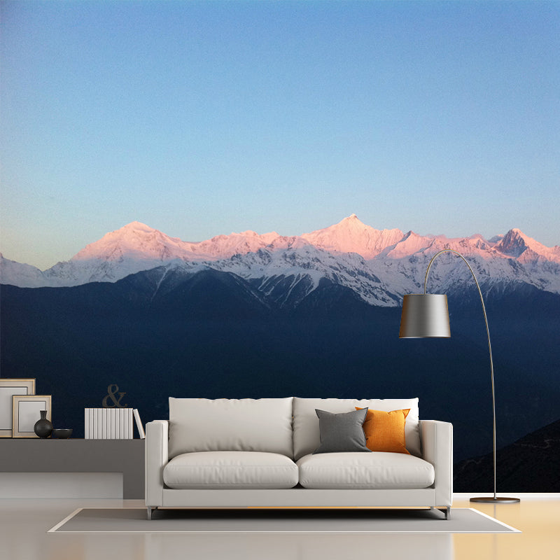 Early Morning Sunshine Mountain Mural Modern Stain-Proof Indoor Wall Art, Made to Measure
