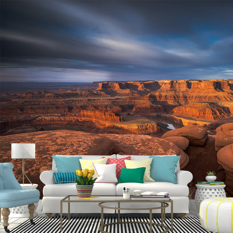 Orange Landscape Wallpaper Mural Dead Horse Point State Park Scenic Modern Waterproof Wall Decor
